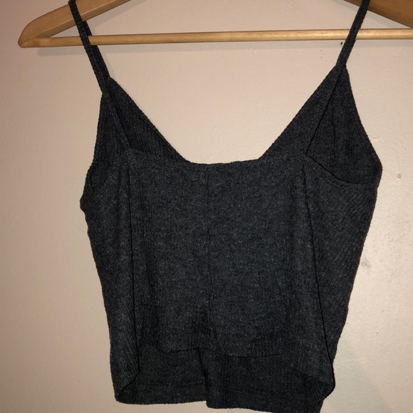 Brandy Melville Grey Spaghetti Strap Crop Top - Picture 4 of 4